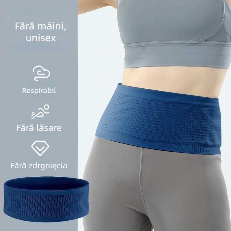 Borsetă de talie sport pentru exterior – ultra ușoară, respirabilă, extensibilă, din nailon, unisex, pentru alergare și fitness
