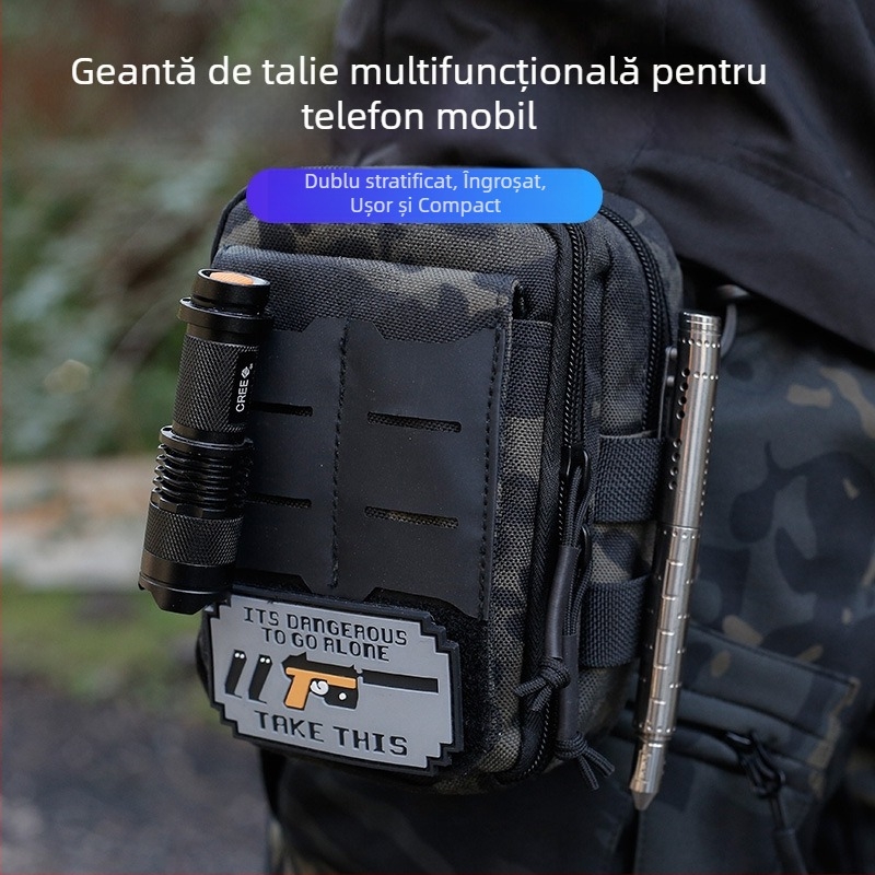 Geantă talie tactică, multifuncțională pentru activități în aer liber, cod funcție 20865388422, căptușeală din poliester, lansare primăvara 2024