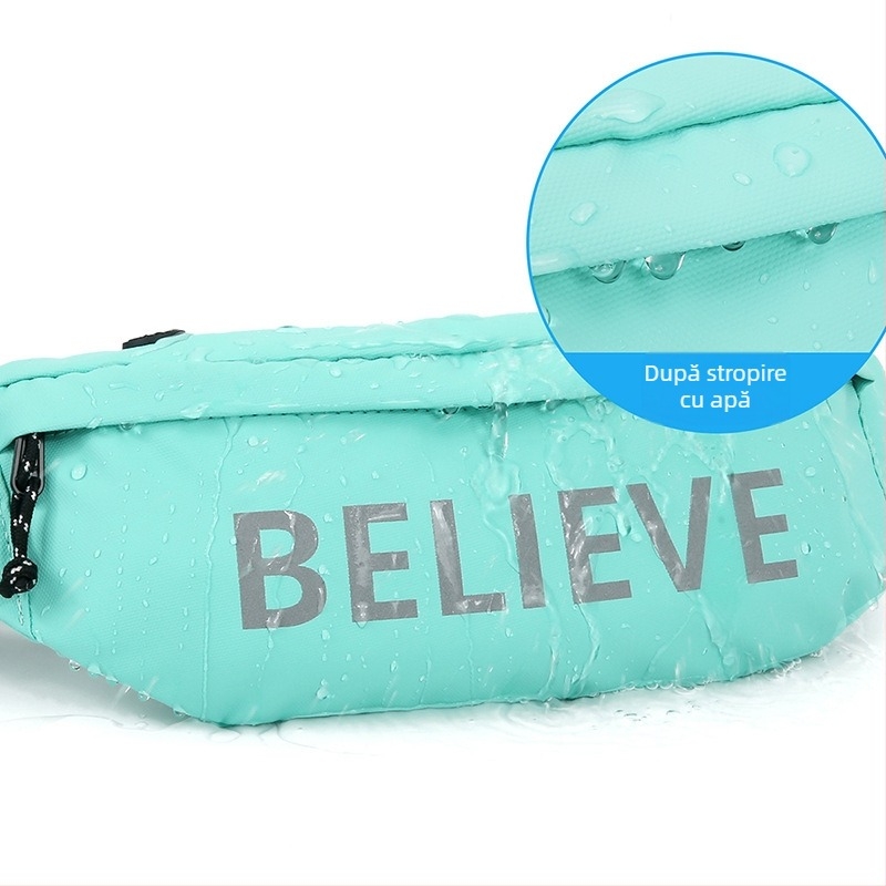 Geantă de talie sport Weiqiang pentru bărbați și femei, nylon, impermeabil, rezistentă, pentru activități în aer liber, capacitate mare