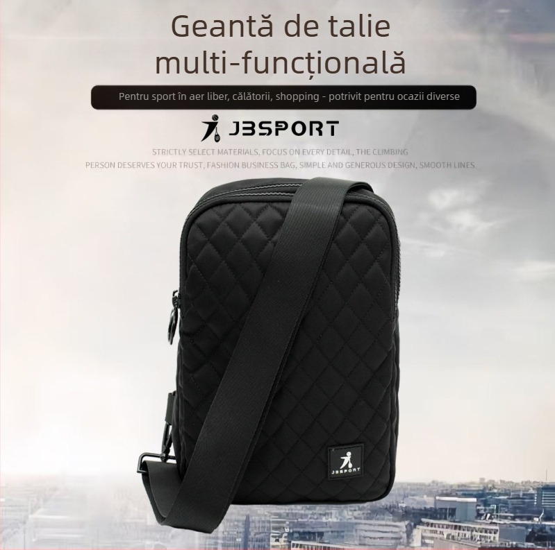 Geantă de talie sport, unisex, stil street, ultraușoară, cu capacitate extinsă, poliester