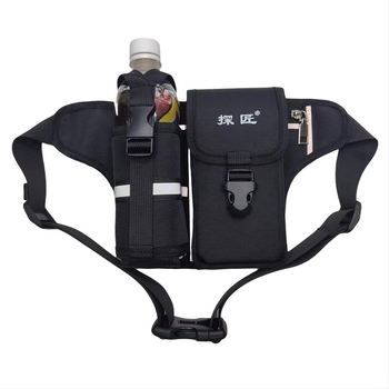 Geantă de talie pentru bărbați cu suport pentru sticlă de apă, stil street-trend, Oxford, rezistentă