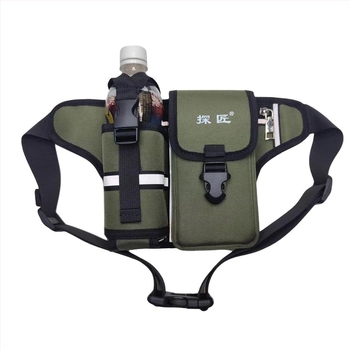 Geantă de talie pentru bărbați cu suport pentru sticlă de apă, stil street-trend, Oxford, rezistentă