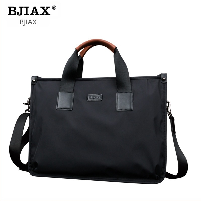 Geantă de mână pentru bărbați, din nylon impermeabil, compatibilă cu laptop de 13 inchi, stil urban minimalist, brand BJIAX/Baogasi