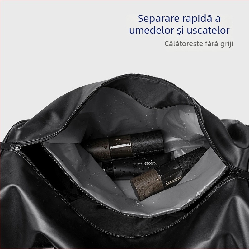 Geantă de voiaj transfrontalieră, 20–35L PU, Secțiune uscat-umedă, Unisex, Căptușeală poliester