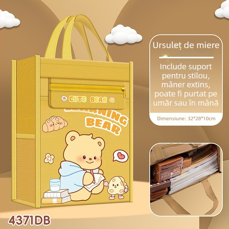 Geantă Kapibara pentru pregătire, portabilă pentru băieți și fete, geantă de depozitare din pânză cu capacitate mare, geantă din pânză cu mai multe compartimente