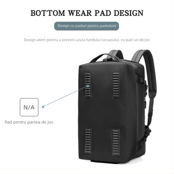 Outwalk geantă de voiaj unisex tip duffel, material Oxford, respirabilă și impermeabilă, curea de umăr și mâner, stil street, pentru călătorii de agrement