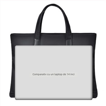 Geantă pentru laptop din Oxford, impermeabilă, ultra-ușoară, izolată, extensibilă, stil urban