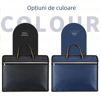Geantă de documente Portable Briefcase cu fermoar, din material Oxford, capacitate mare, grosime material 0,7 mm, greutate 0,1 kg