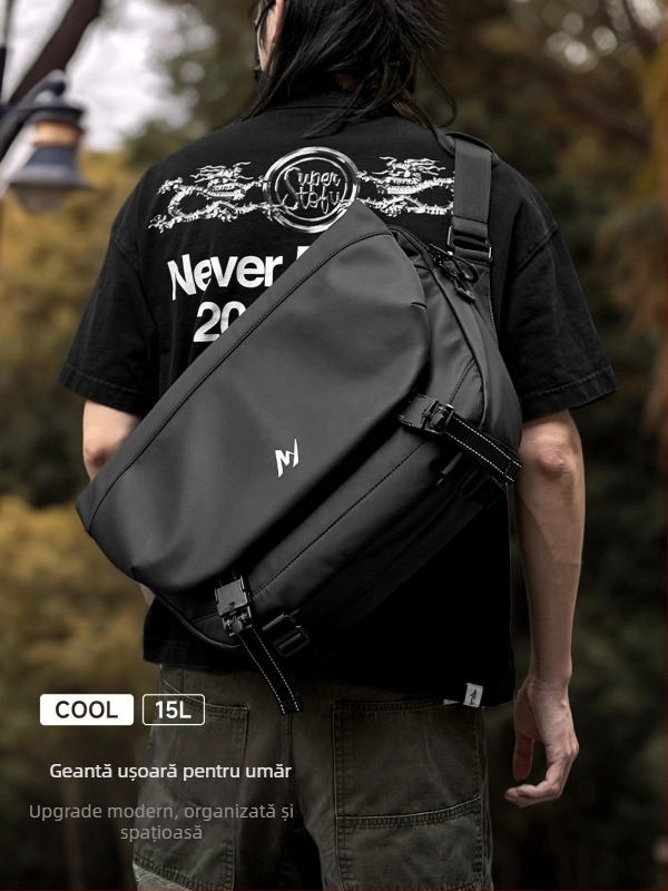 Moyyi Geantă de Cameră – Geantă Messenger din Pânză Oxford pentru DSLR și Mirrorless, Respirabilă, Curea de Umăr Curbată, 1,03 kg