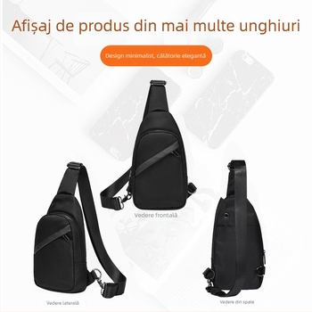 Geantă de umăr pentru bărbați - impermeabilă din poliester, căptușeală poliester, potrivită pentru călătorii de afaceri