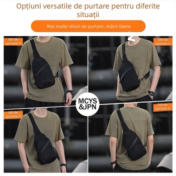 Geantă de umăr pentru bărbați - impermeabilă din poliester, căptușeală poliester, potrivită pentru călătorii de afaceri