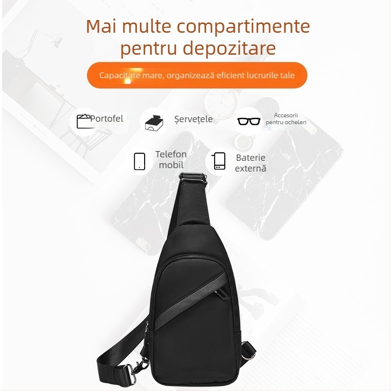 Geantă de umăr pentru bărbați - impermeabilă din poliester, căptușeală poliester, potrivită pentru călătorii de afaceri