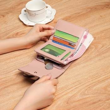 Portofel pliabil pentru femei cu mai multe compartimente pentru carduri, ultra ușor, piele sintetică din microfibră, stil street fashion, model floral, căptușeală PU, toamna 2025