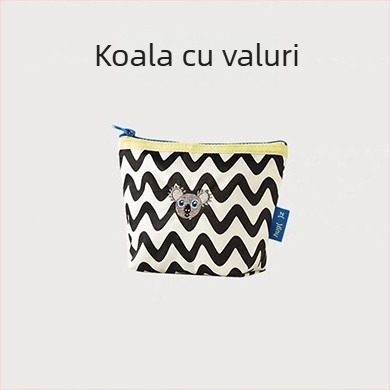 Monedă portofel, geantă de cosmetică din pânză, geantă mică în stil geantă de mână, organizator multifuncțional pentru machiaj și călătorii