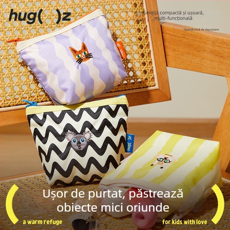 Monedă portofel, geantă de cosmetică din pânză, geantă mică în stil geantă de mână, organizator multifuncțional pentru machiaj și călătorii