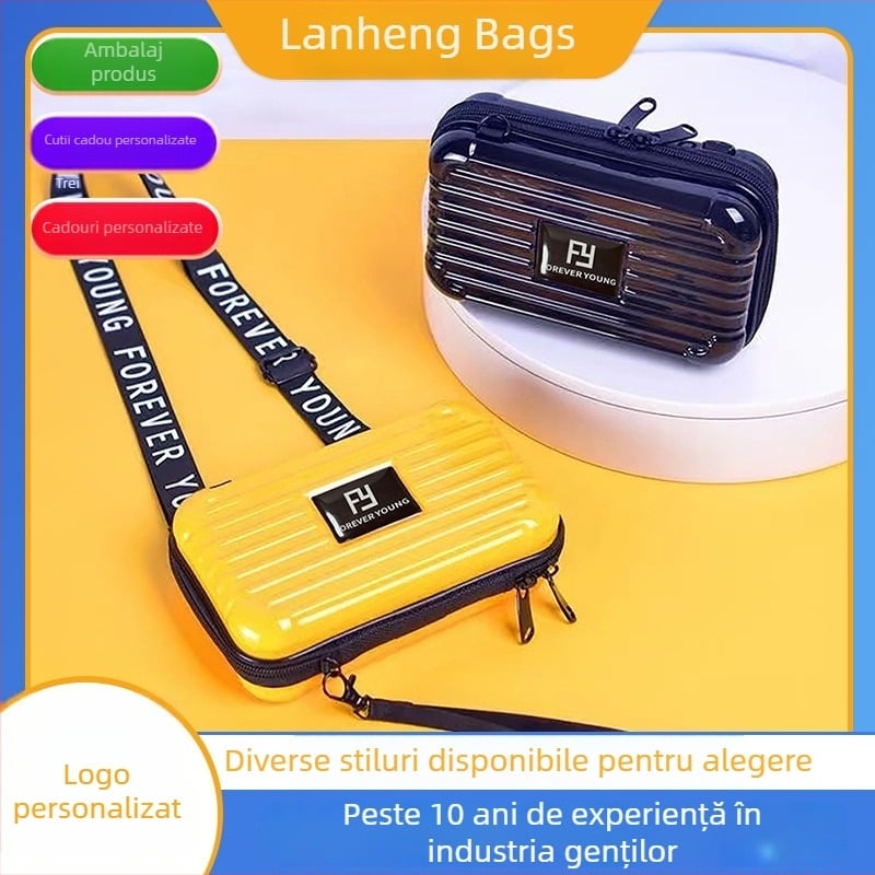 Geantă crossbody din PC, carcasă dură, husă de toaletă de 7 inci, mini portofel pentru monede și poșetă de machiaj