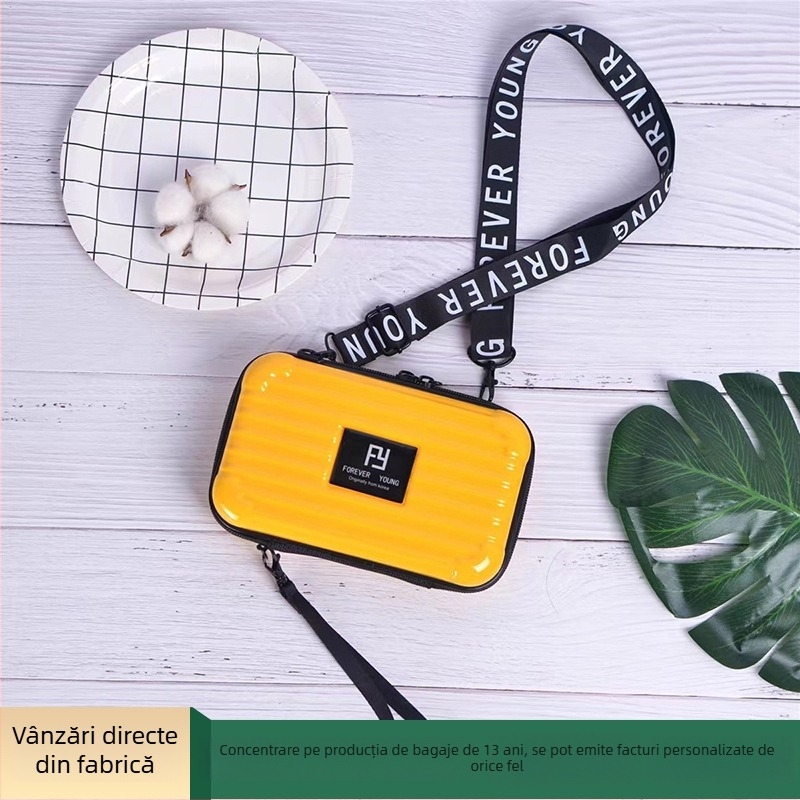 Geantă crossbody din PC, carcasă dură, husă de toaletă de 7 inci, mini portofel pentru monede și poșetă de machiaj