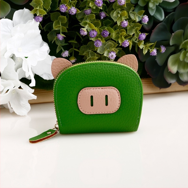 Port card cu capibara – design acordeon, material PU, 1 pliantă de portofel, căptușeală din poliester