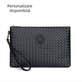 Geantă clutch pentru bărbați din PU, stil business, căptușeală poliester, model cu animale