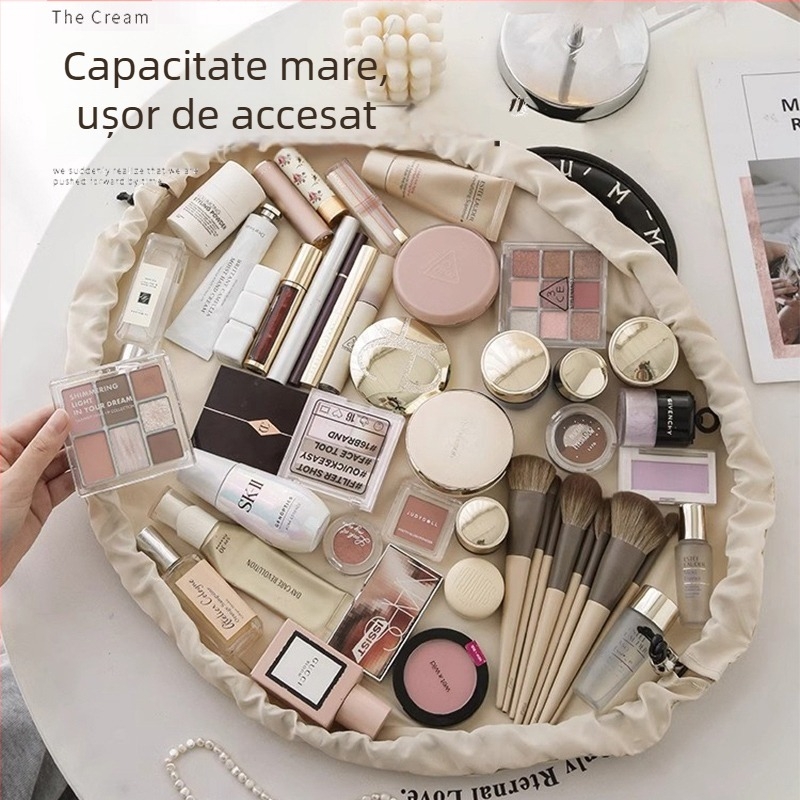 Geantă cosmetică pentru femei - material PU, impermeabilă, extensibilă, portabilă, lansare primăvară 2025