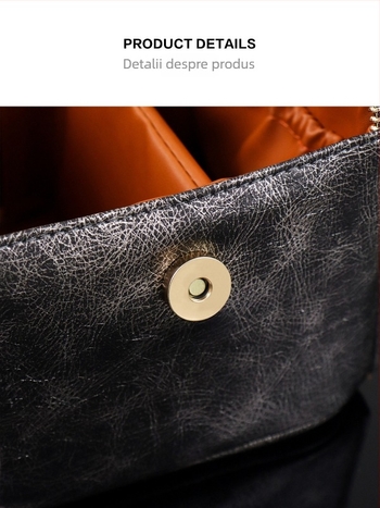 Geantă de machiaj - Capacitate mare, Portabilă, PU material, Stil urban minimalist, Lansare toamna 2024, Pentru femei