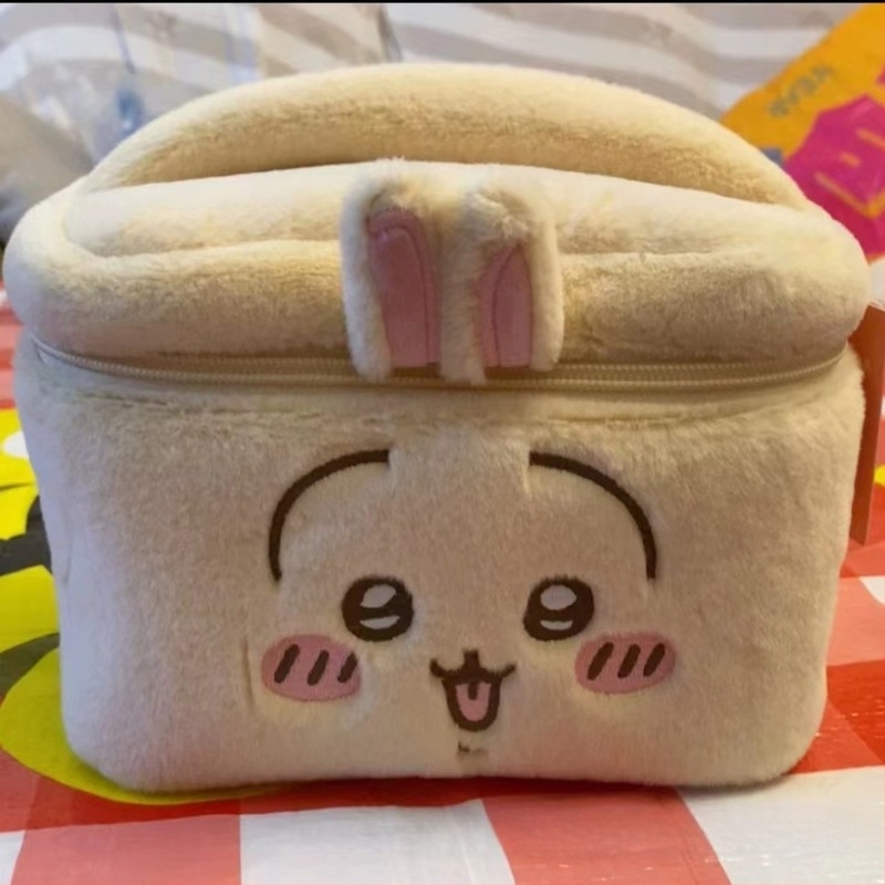 Geantă de cosmetic pluș Chiikawa serie, bumbac, model anime, fără căptușeală, ultra-ușoară, pentru femei
