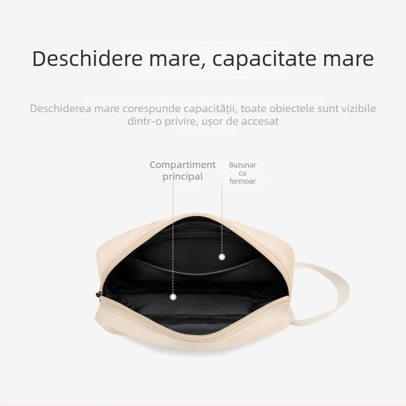 Geantă de machiaj GOLF, capacitate mare, unisex, din pânză, cu model litere, pentru călătorii