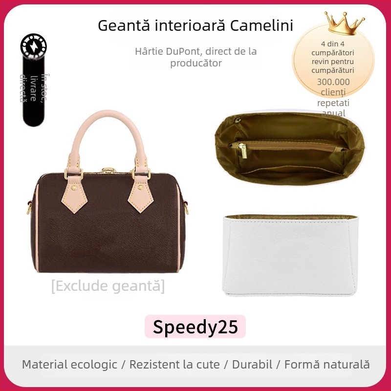 Kamani organizator de cosmetică cu liner DuPont, interior din piele, culoare solidă, stil urban minimalist, primăvara 2025