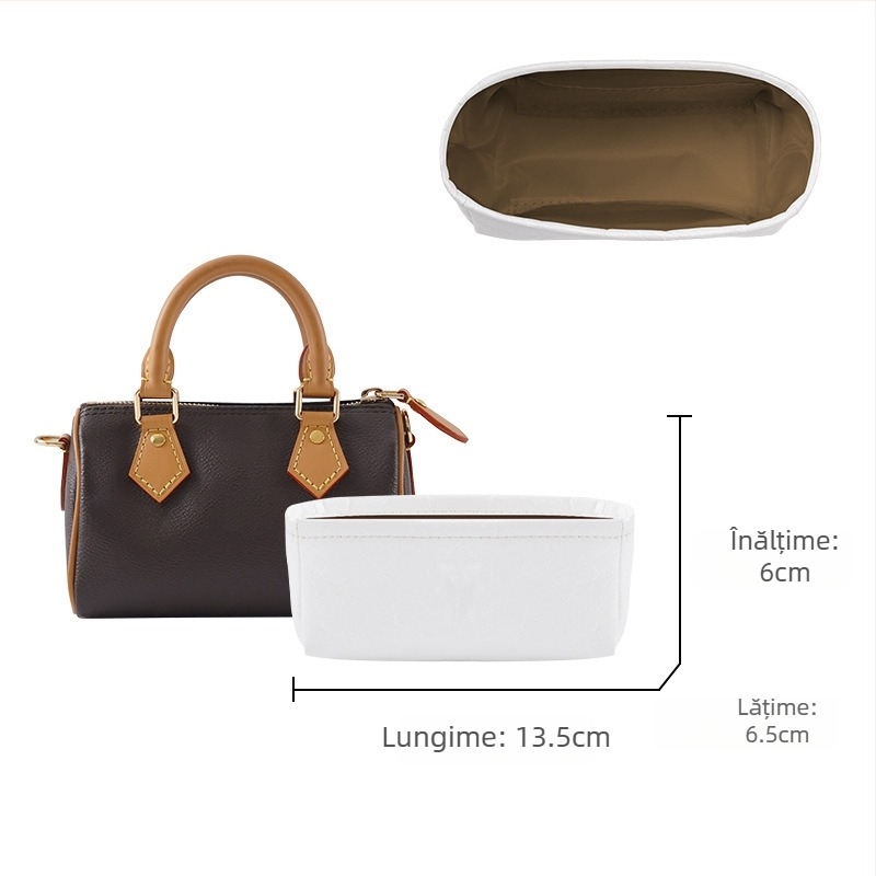 Kamani organizator de cosmetică cu liner DuPont, interior din piele, culoare solidă, stil urban minimalist, primăvara 2025