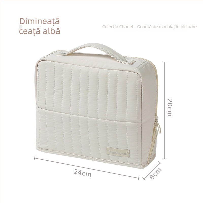 Geantă de cosmetică cu capacitate mare, verticală portabilă (verticală portabilă; cubică; poliester; impermeabilă; sta în picioare)