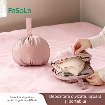 FaSoLa Geantă de depozitare pentru haine, organizator în stil geantă; material 100% poliester cu quilt din fire de mătase; depozitare multifuncțională pentru lenjerie, cosmetică și haine murdare
