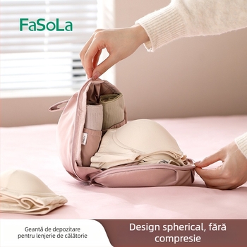 FaSoLa Geantă de depozitare pentru haine, organizator în stil geantă; material 100% poliester cu quilt din fire de mătase; depozitare multifuncțională pentru lenjerie, cosmetică și haine murdare