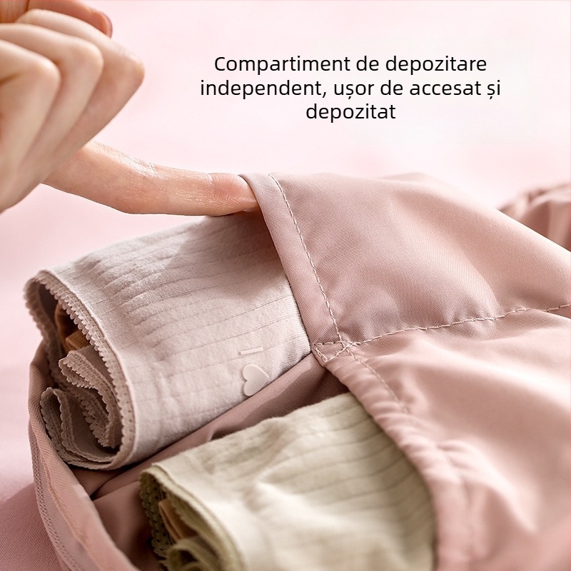 FaSoLa Geantă de depozitare pentru haine, organizator în stil geantă; material 100% poliester cu quilt din fire de mătase; depozitare multifuncțională pentru lenjerie, cosmetică și haine murdare