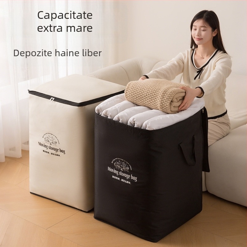 Geantă cubică de depozitare din material Oxford — multifuncțională, pentru cuverturi, haine și rufe murdare