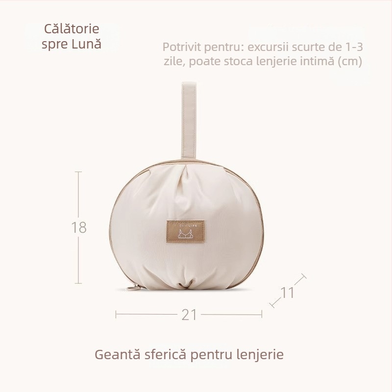 Geantă pentru lenjerie, formă cilindrică, material 600D Oxford, pentru organizare, stil japonez