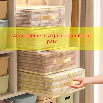 Set de 4 sacoșe de depozitare din plasă pentru haine – organizator cubic pentru garderobă și dormitor, utilizare multiplă