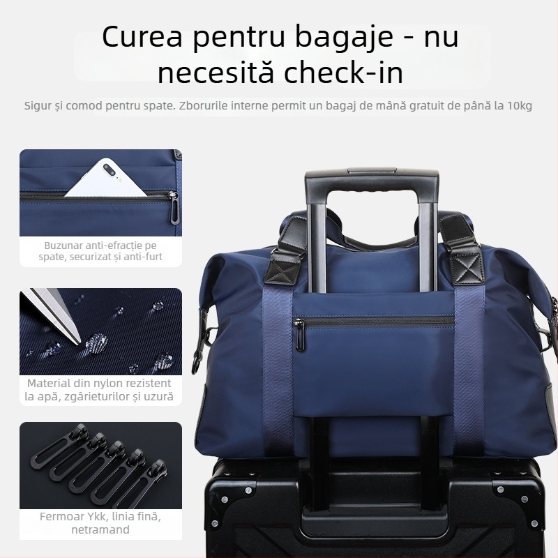 Geantă de voiaj — Oxford material, impermeabilă, unisex, model solid, stil urban, primăvara 2024