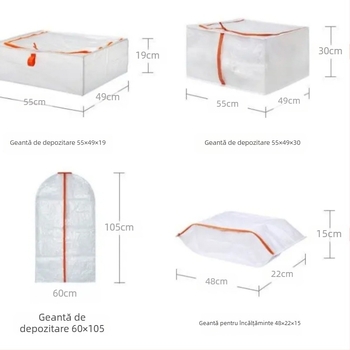 Cutie de depozitare sub pat - rezistentă la umezeală, pentru pături și haine - material PE, formă 20213, model: Altul