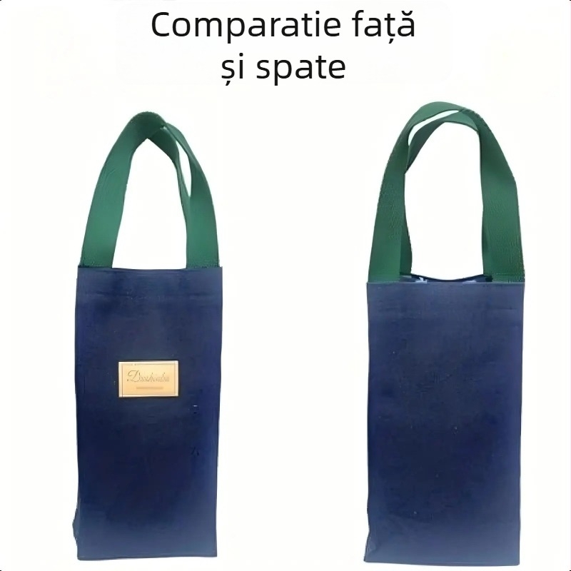 Geantă de pânză portabilă, formă cubică, multifuncțională, depozitare pentru călătorii, stil minimalist modern