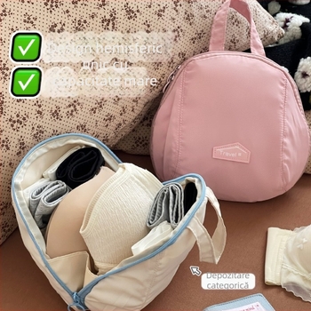 Geantă pentru lenjerie 3-în-1, impermeabilă, organizator de călătorie, din polyester, stil poșetă de mână