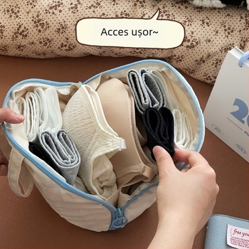 Geantă pentru lenjerie 3-în-1, impermeabilă, organizator de călătorie, din polyester, stil poșetă de mână