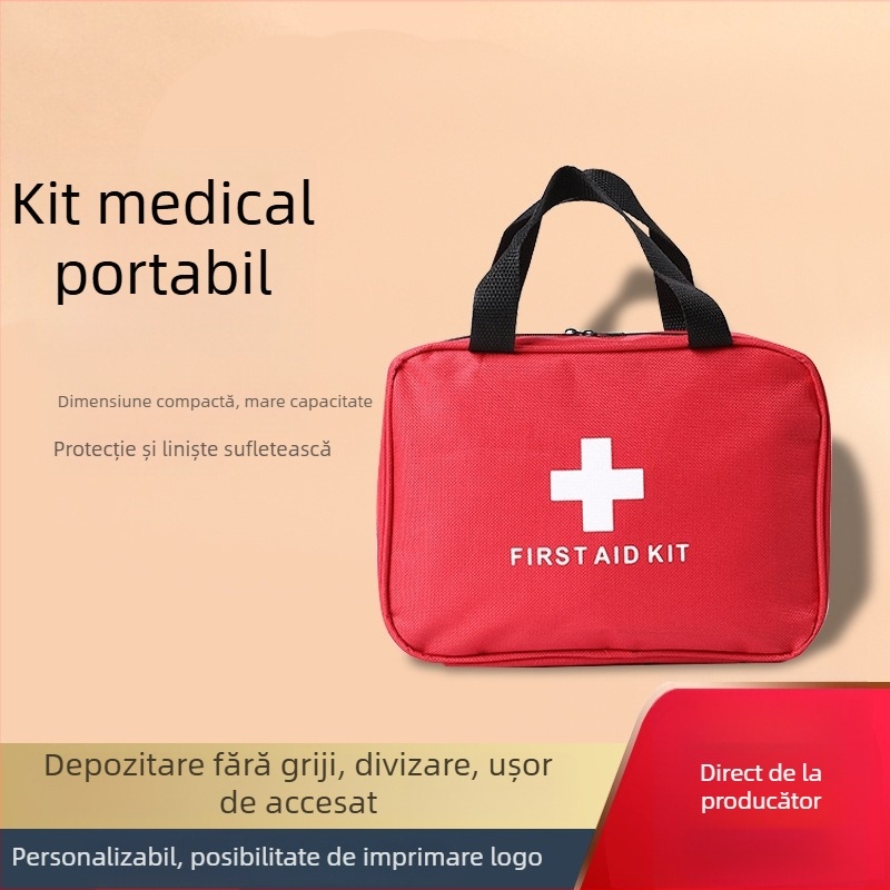 Kit medical portabil, în stil geantă de mână, din țesătură Oxford 1680D, pentru utilizare în interior