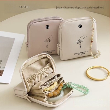 Geantă pentru bijuterii din PU – stil poșetă, depozitare multifuncțională pentru călătorii și machiaj