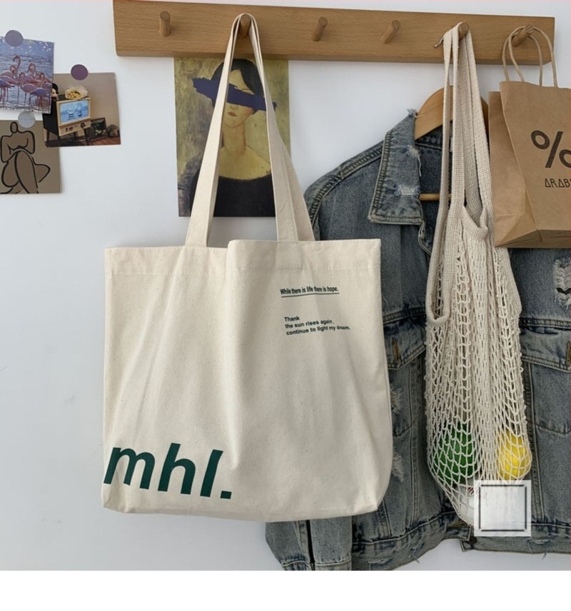 Geantă Tote din pânză, stil urban minimalist, deschidere deschisă, buzunare interne pentru telefon și ID