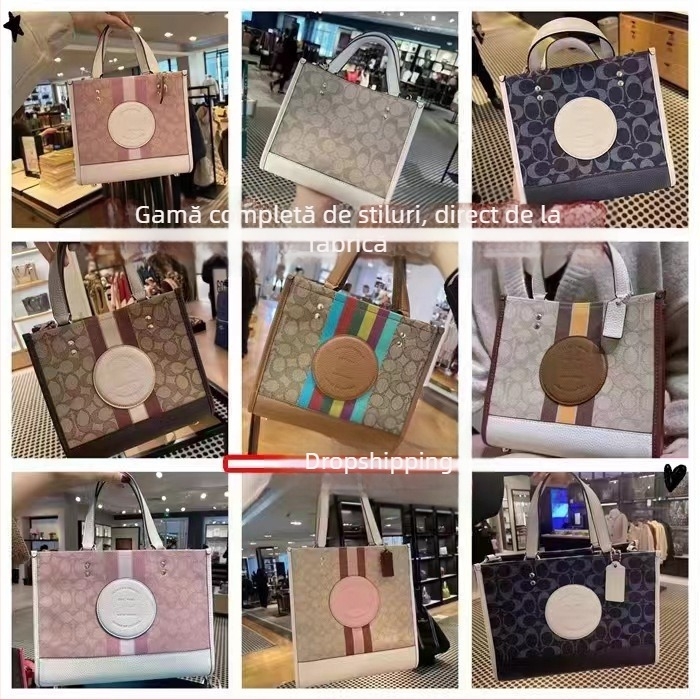 Geantă Tote cu stil urban minimalist, piele PU, formă verticală pătrată, buzunare interne (cu fermoar ascuns, buzunar telefon, buzunar ID, buzunar laptop, buzunar cameră), curele duble de umăr