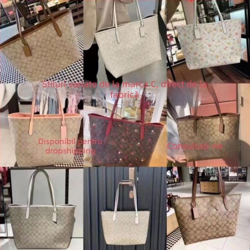 Geantă Tote cu stil urban minimalist, piele PU, formă verticală pătrată, buzunare interne (cu fermoar ascuns, buzunar telefon, buzunar ID, buzunar laptop, buzunar cameră), curele duble de umăr