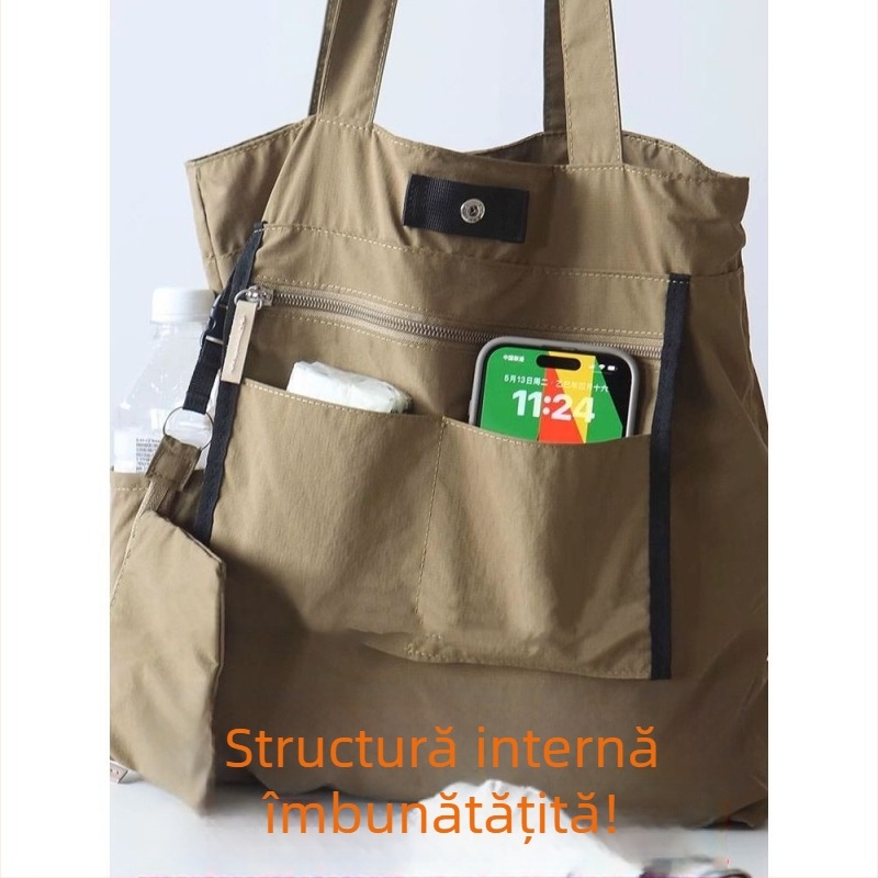 Geantă tote pentru femei — nailon, stil urban minimalist, geantă de subraț, vara 2025, utilizare zilnică