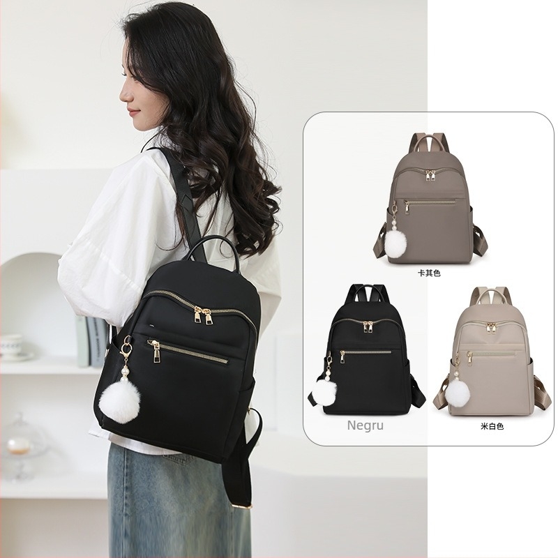 Rucsac pentru femei, Nailon, Primăvara 2025, Închidere cu fermoar, Buzunar cu fermoar, Respirabil și impermeabil