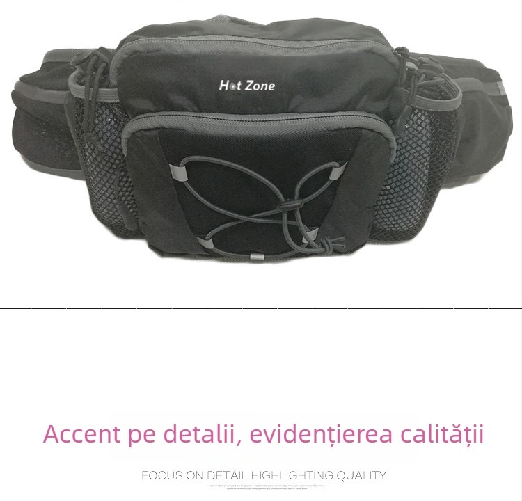 Geantă-talie pentru sticlă de apă, pentru sporturi în aer liber, nylon, unisex, impermeabilă, respirabilă, reflexie nocturnă (Brand HOT ZONE, Sezonul: Iarna 2025)