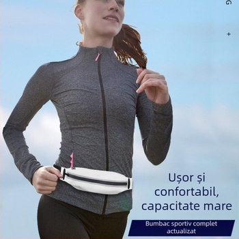 Geantă de talie pentru sport, unisex, membrană internă impermeabilă PU, material Stretch Lycra, capacitate extensibilă pentru sporturi în aer liber